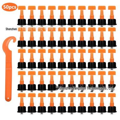 50-Piece Tile Positioning and Leveling Cross Tool Set for Walls