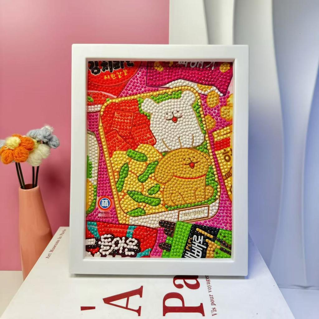 Children'S Diamond Painting Framed Handmade Diy Material Bag Sanrio Diamond Paste Painting Concentration Toy