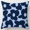 Modern Simple Dark Blue Geometric Pillowcase Home Sofa Pillow Cushion Cover
