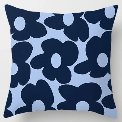 Nowoczesna prosta ciemnoniebieska geometryczna poszewka na poduszkę Home Sofa Poszewka na poduszkę