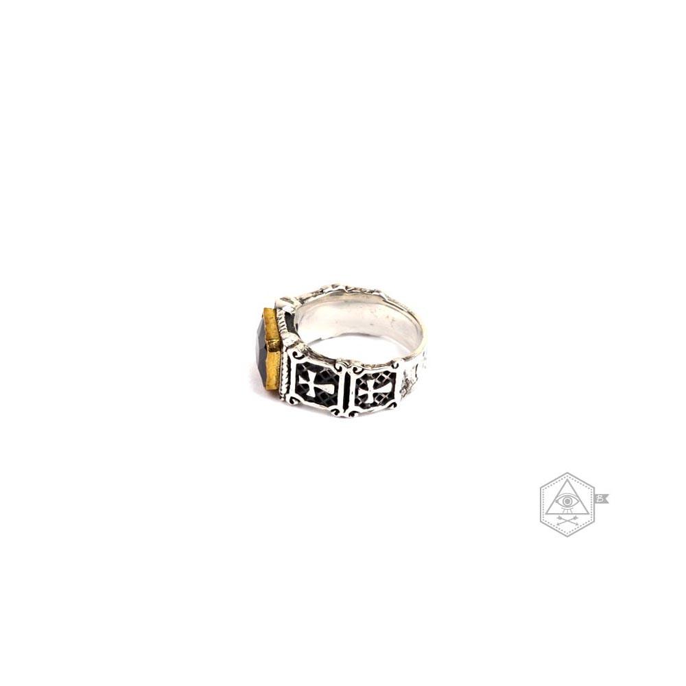 Bebello [Bs-294] 925 Silver Classic Onyx Gemstone Ring