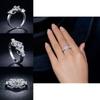 Elegant Women Round Cut Luxurious Crystal Ring For Wedding And Engagement