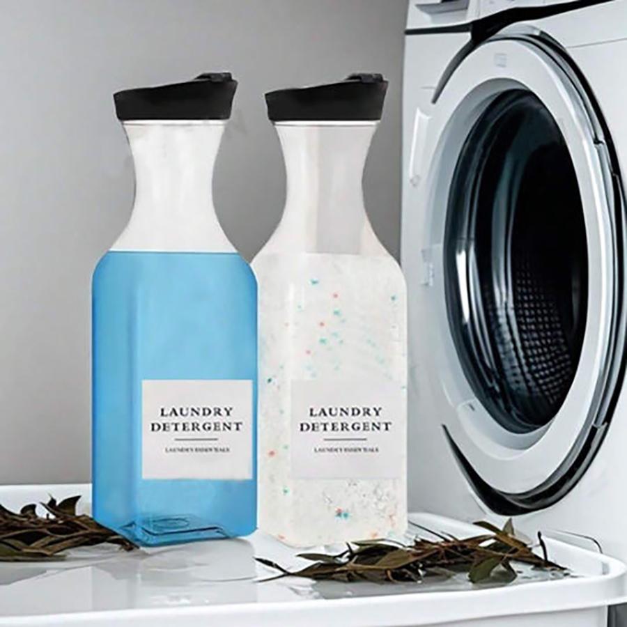 Waschmittel-Spenderflasche 53oz mit Etikett, Flüssigwaschmittel-Spender, Spender für Waschmittel zur Organisation des Waschraums