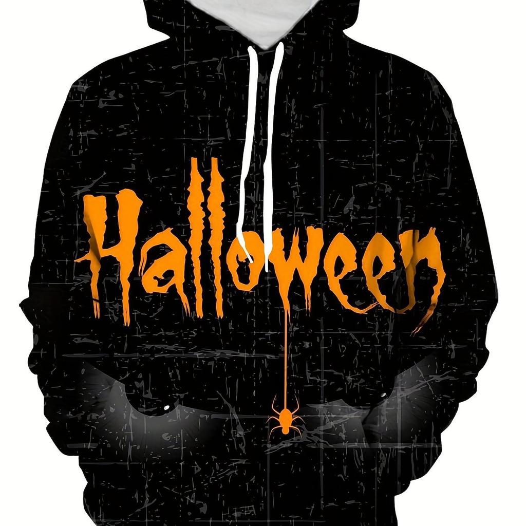 Autumn 3D Fun Pumpkin Pattern Printed Hoodies Fashionable Casual Sports Long Sleeved Men's Hooded Sweatshirts