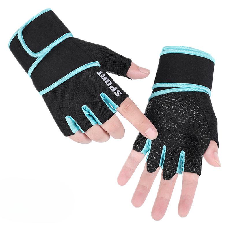 

Фитнес-перчатки Мужские спортивные на открытом воздухе Защита запястий Противоскользящие Мозоли Половина пальца Тренировки в зале Силовые тренировки Защита запястий с поддержкой XL