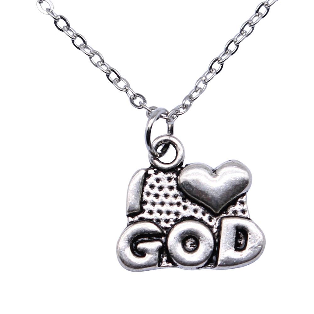 Ornate Angel With Heart Pendant Necklace Spiritual Faith Jewelry 40cm Short Chain