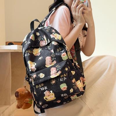 High-value Schoolbag for Female Primary School Students, Cute Cartoon Backpack for Junior High School Students, Large-capacity Lightweight Backpack