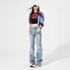 Blue Narrow Wide-leg Jeans Women's Spring and Autumn New Straight Loose High-waisted and Thin Casual Floor Pants