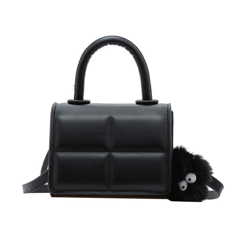 Fashionable Purple Yellow Pink And Black Kids Crossbody Bag For Girls And Boys Black Pendant