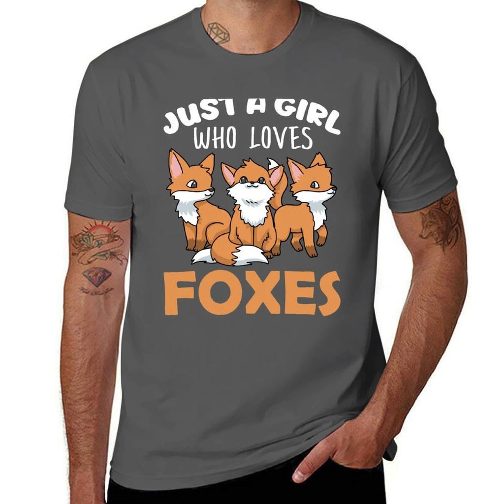 Fox Gifts Unisex Fox Gifts Girls Fox Lover Love Foxes Tshirt Large Size Basic Casual Tshirt