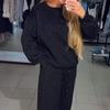 Women's Pants Suit Autumn Winter New O-neck Diamond Long-sleeved Tops Drawstring Sweatpants Fashionable Ladies 2-piece Sets
