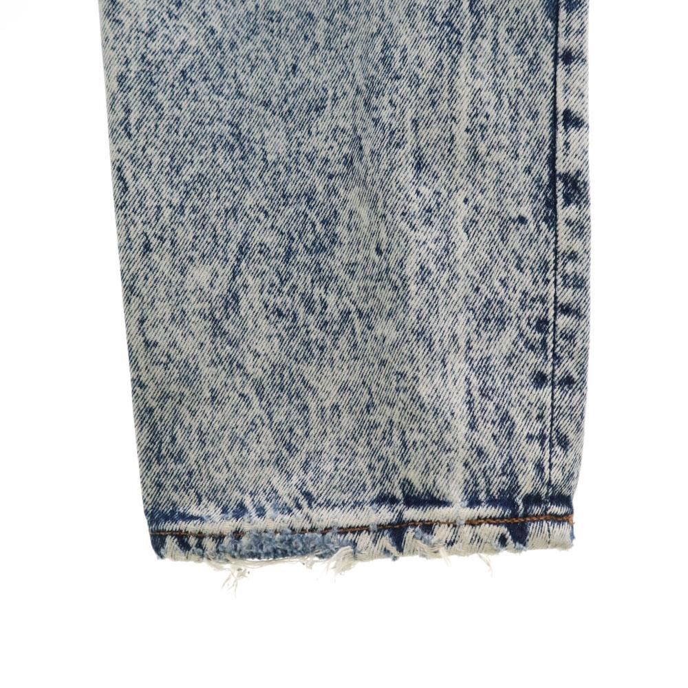 Levi's 80er Jahre Made in USA Alte chemische zulaufende Jeans 11 Eisblaue Jeans Damen Gebraucht