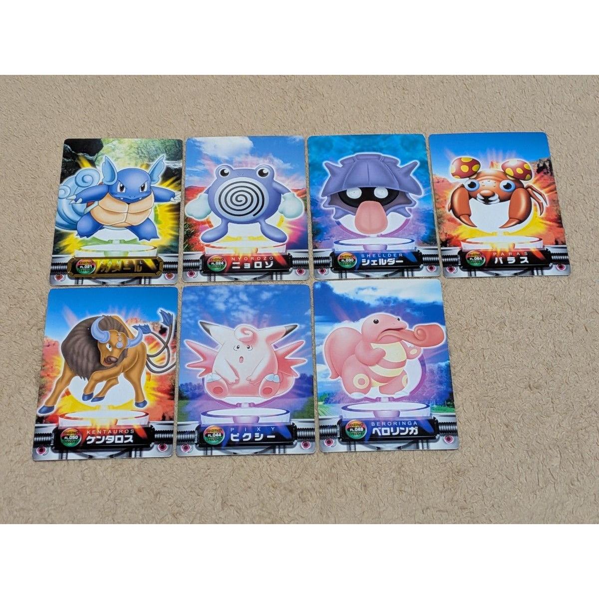Used [Immediate purchase set/free shipping] Pokemon Carddass Encyclopedia card Encyclopedia card Zenkoku version Kira available Kamel Nyorozo and