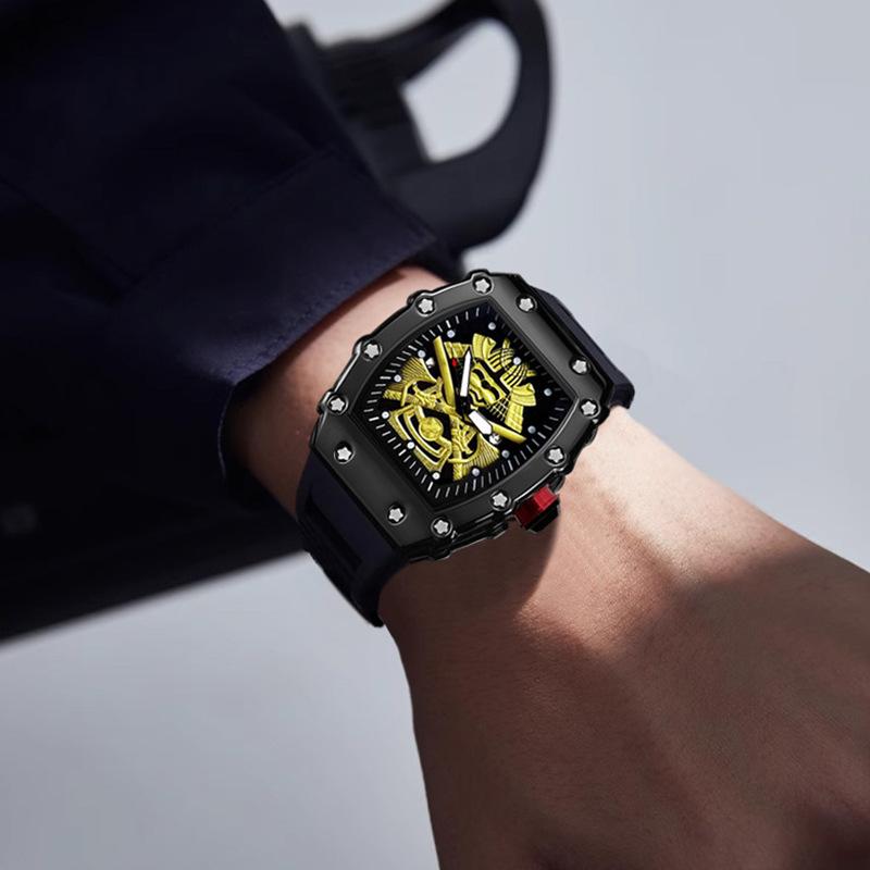 Watch Stylish Stylish Sports Quartz Watch Large Dial Men'S Watch Luminous Waterproof Samurai Men'S WatchFashion Jewelry