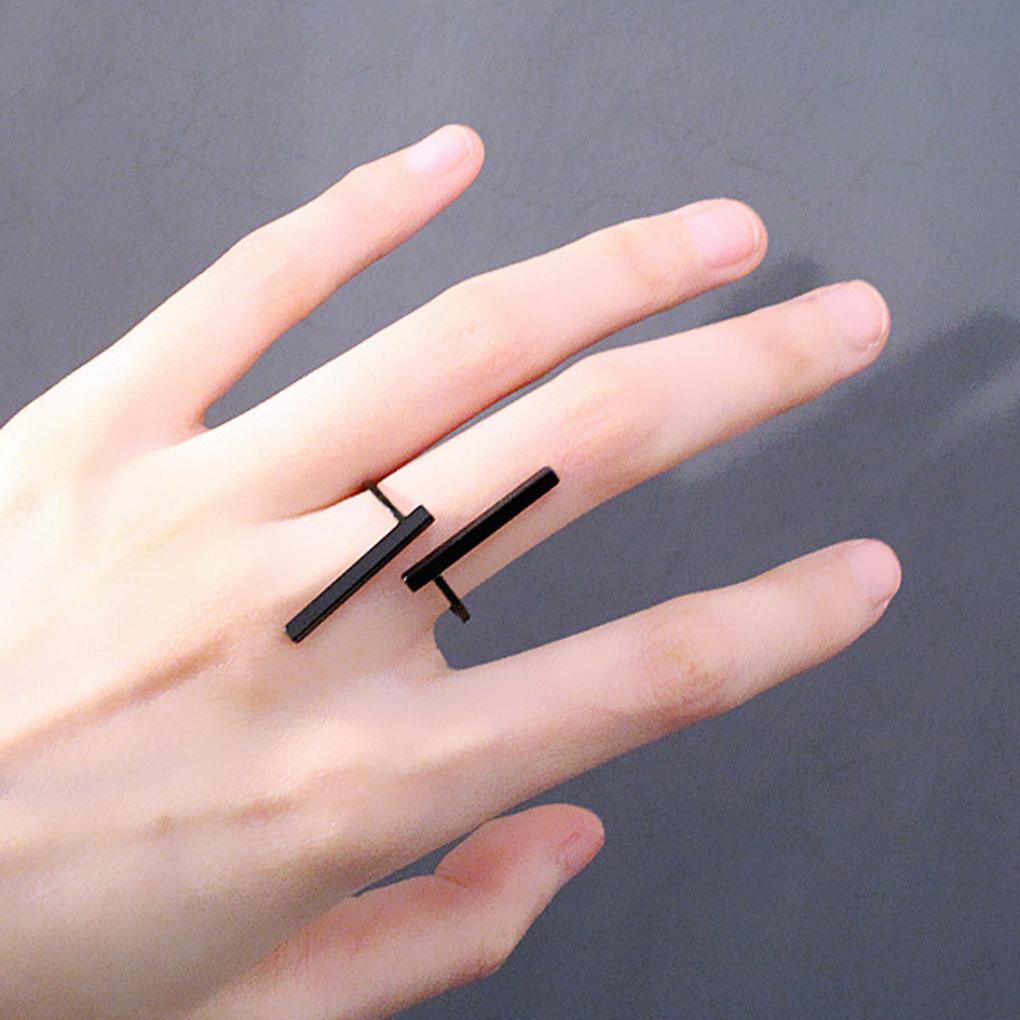 Couple Wedding Cuff Opening Punk Finger Loop Circle Woman Man Girls Lady Jewelry Anti-allergy