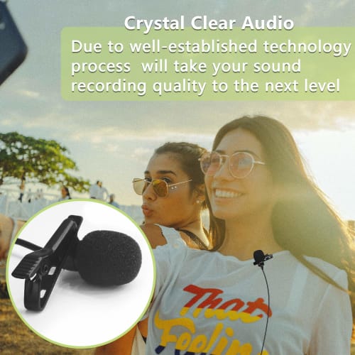 Nicama LVM7 Mini Clip-on Microphone, Pin Microphone, Condenser Microphone, Omnidirectional, High-Performance, for DSLR Cameras, Camcorders, Audio Reco