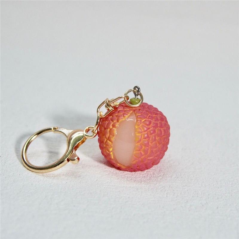 Lychee, Mango, Tomato, Mangosteen, Lemon Fruit Keychain Pendant