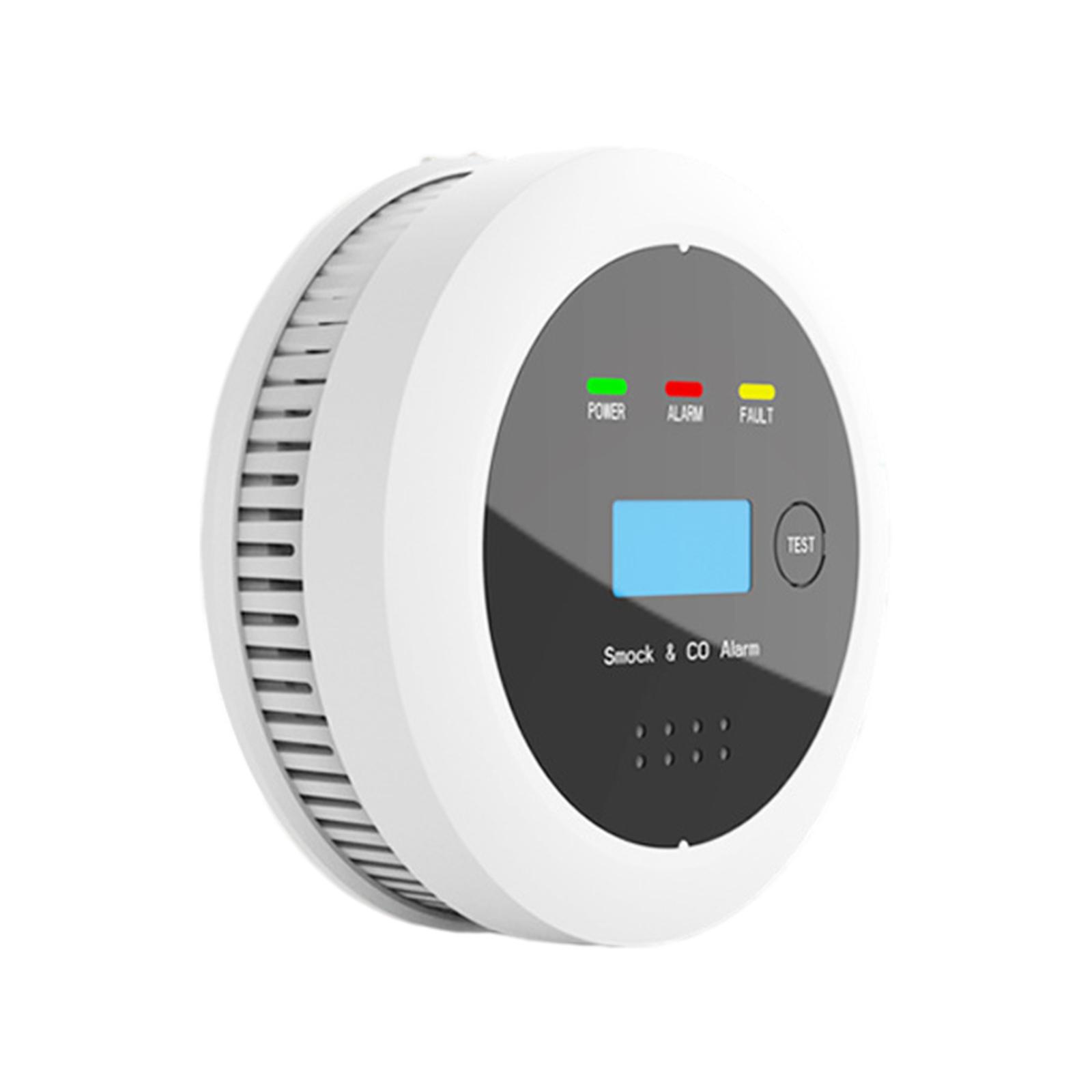 

Smoke and Carbon Monoxide Alarm with Digital Display and Test Button Dual Sensor for Residential and Commercial Safety Monitoring One Size чёрный