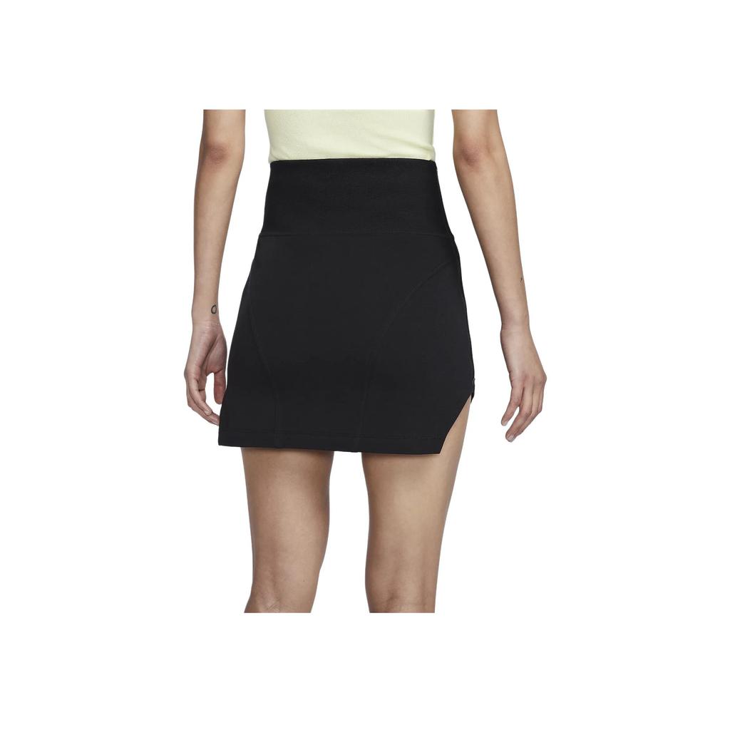 Nike Tech Fleece Comfort Stretch Knit High-Waist Casual Skirt Women bottoms Black FQ1853-010