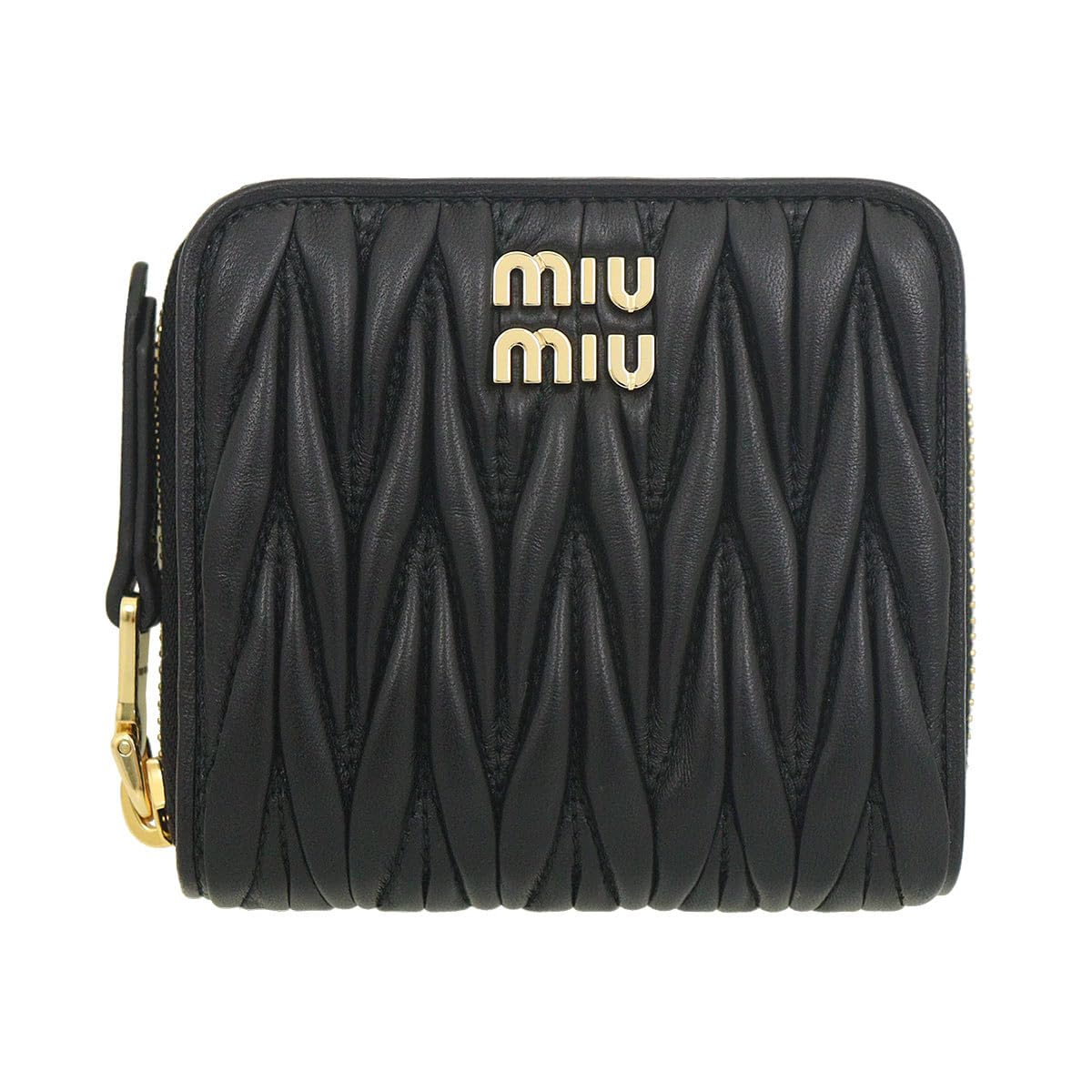 

Гаманець 5ML522 2FPP Nero Matelasse Leather Metal Logo Small Round Zip Wallet [Miu Miu] (біфлондський кошелек) Жіночий [бренд] [товар]