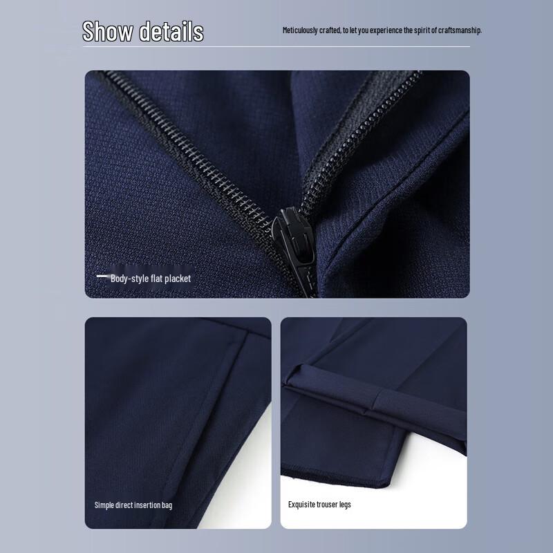 YOUNGOR Men's Straight-Leg Business Dress Pants
