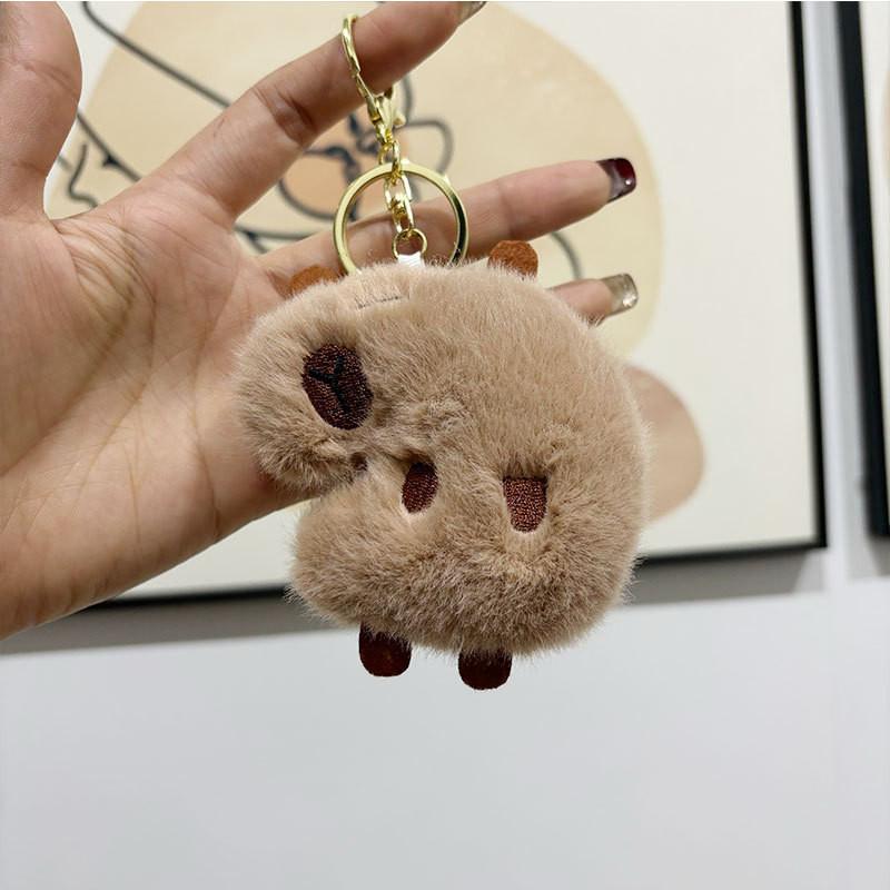 Adorable Mini Capybara Stuffed Animal Keychain Plush Toy Cute Backpack Charm