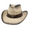 Straw Cowboy Hats with Wide Brims For Horseback Sports Country Styles Lightweight Design Unisex Headwear