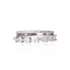 Mezmic Moissanite Pear Cut Double Silver Ring
