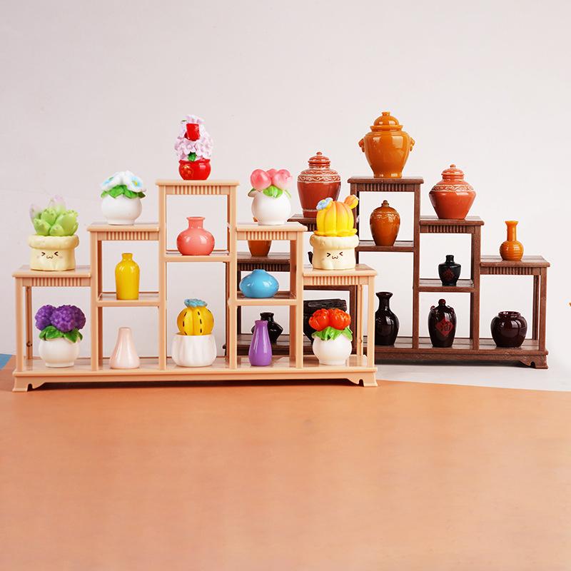 1 Piece Doll House Simulation Bogu Frame Model Miniature Living Room Storage Rack Display Cabinet Ornaments Diy Accessories
