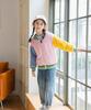 Fleece Children's Jackets Splicing Sleeve Cute Warm Fleece Boys and Girls Casual Sweater Warm Coat