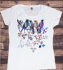Rainbow Love Bird Tree Print Tshirt Women's Clothing Yoga Meditation Breathe T Shirt Femme White Casual T-Shirt Female Tops