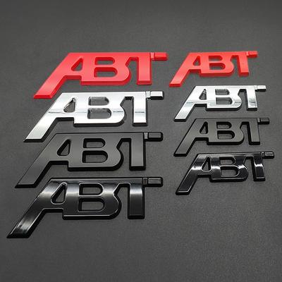 Adesivo de Logo 3D de Metal ABT Emblema de Letras para Porta-Malas Traseiro de Carro Para A1 A3 A4 A5 A6 A7 A8 Q3 Q5 Q7 Q8 S4 S5 S6 TT RS6 RS3 Acessórios