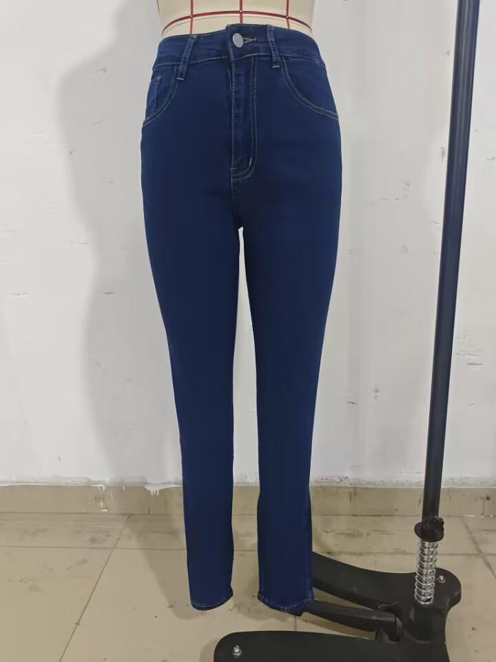 European & American Style High-Waisted Skinny Jeans for Women