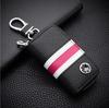 Men's Waist-Hanging Car Key Pouch with Stripe Zipper and Buckle
