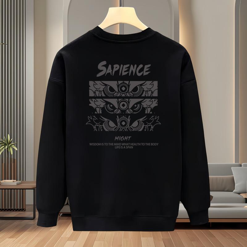 2025 Men s Autumn Slim Fit Korean Style Hoodie - Trendy Casual Round Neck with Plus Velvet, Long Sleeve Pullover Top XL