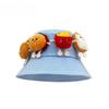 Breathable Sunscreen Basin Cap Adjustable Cartoon Sunshade Hat Cute Hamburger Fisherman Hat  Women
