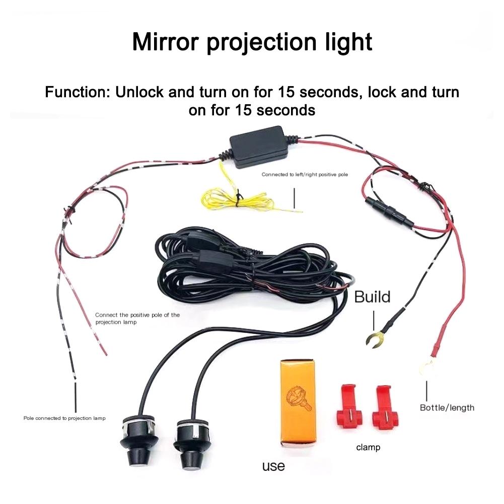 2 ADET Kanatlı Araba Halı Işığı Arabalar İçin Hoş Geldiniz Işığı Dikiz Aynası LED Işığı Evrensel 12V Araba Modeli