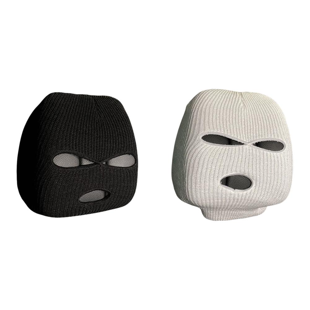 1/2PCS 3-hole Car Seat Headrest Full Face Cover Ski Mask Hat Anti Ash Protection For Car Interior Seats Funny Cover Decoration