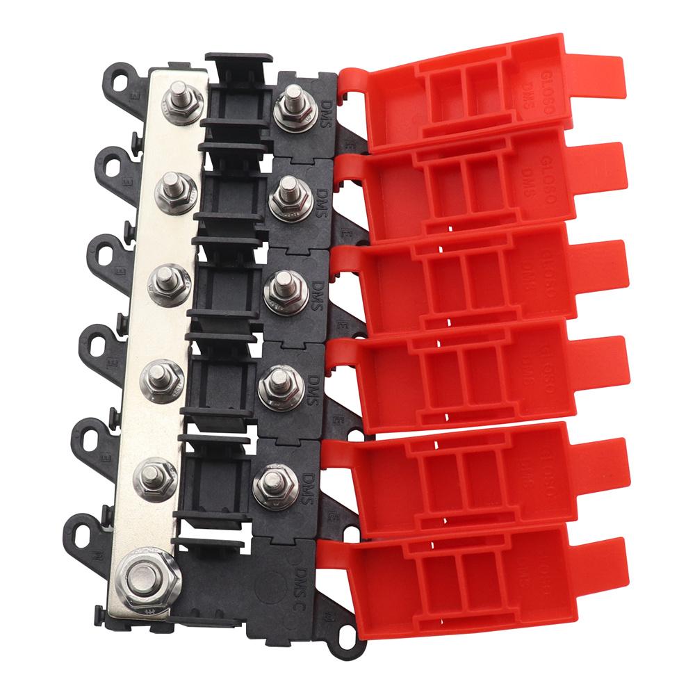 Distribution Block 1 in 5 out 5-way Fuse Holder 200A  Multi-pole Fuse Block