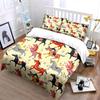 Colorful Horse Pattern Decor Set Bedding Set with 1 Duvet Cover 2 Pillowcases Single Double King Queen Gift