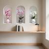 3Pcs 3D Flower Wall Stickers, Realistic Flowers Vase Wall Decals, Waterproof Self-Adhesive Potted Plants Stickers, Greenery Wall Stickers for Living