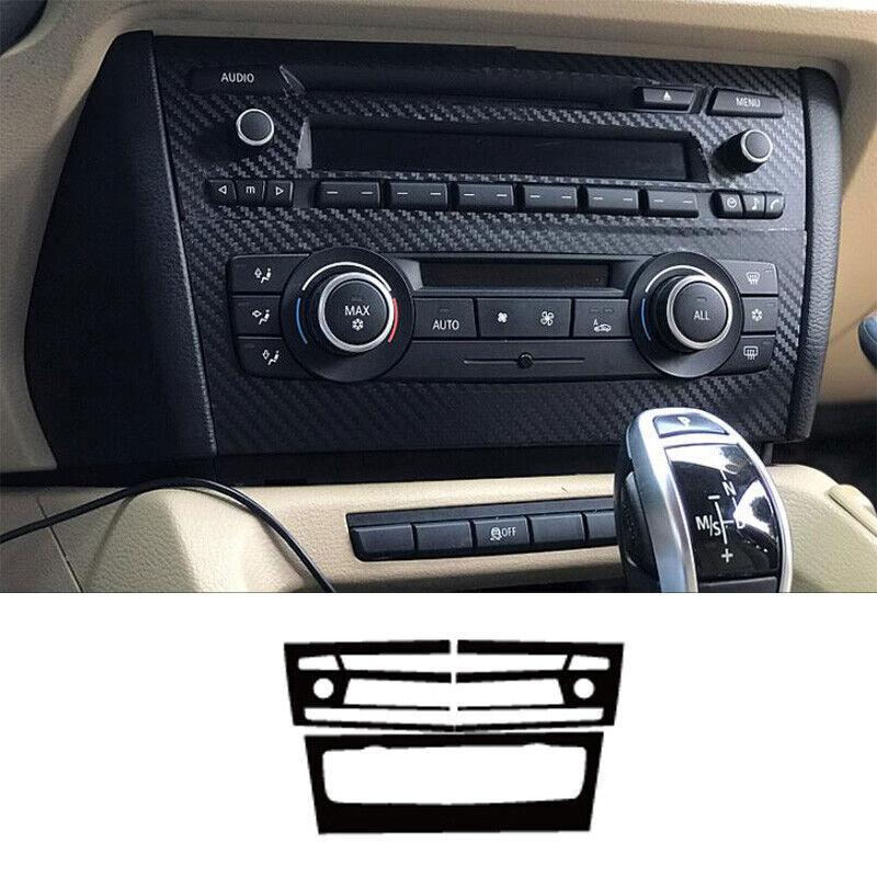 For BMW X1 E84 2012-15 Carbon Fiber Sticker Console CD Button Control Frame Trim