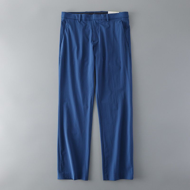 Ice Silk Quick-Dry Pants Men s Summer Straight-leg Outdoor Casual Blue 40