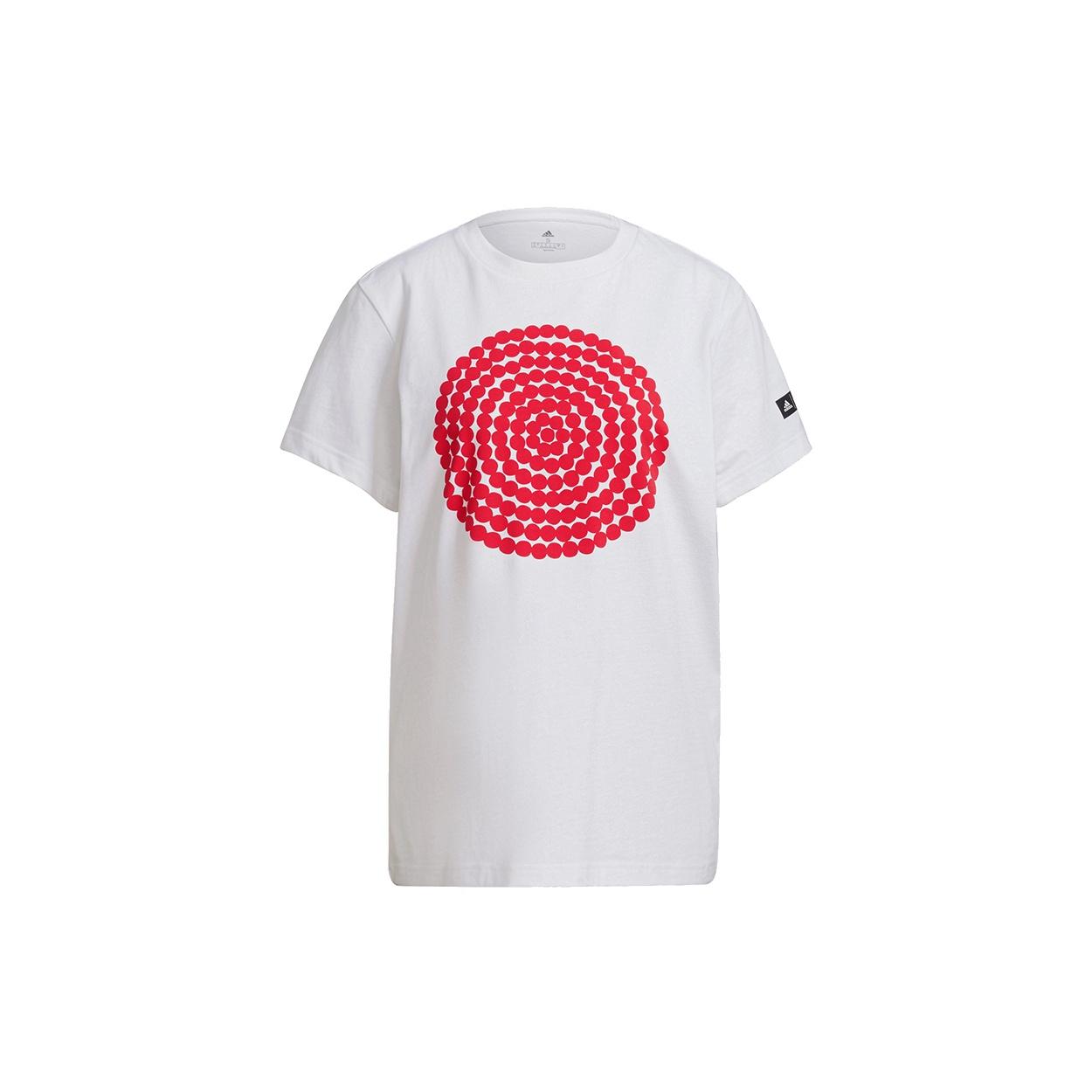 (WMNS) adidas x Marimekko Gfx 3 Printing Round-neck White Women s GT8821 M