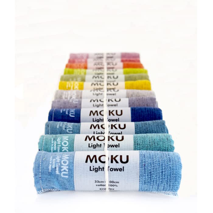 Contex MOKU Face Towels <59074-90> Set of 5 (Blue-Green, Navy, Gray, Pink, Turquoise)