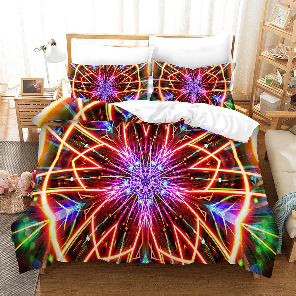 3D Digital Printing Quilt Set Three-Piece Cartoon Animation Game