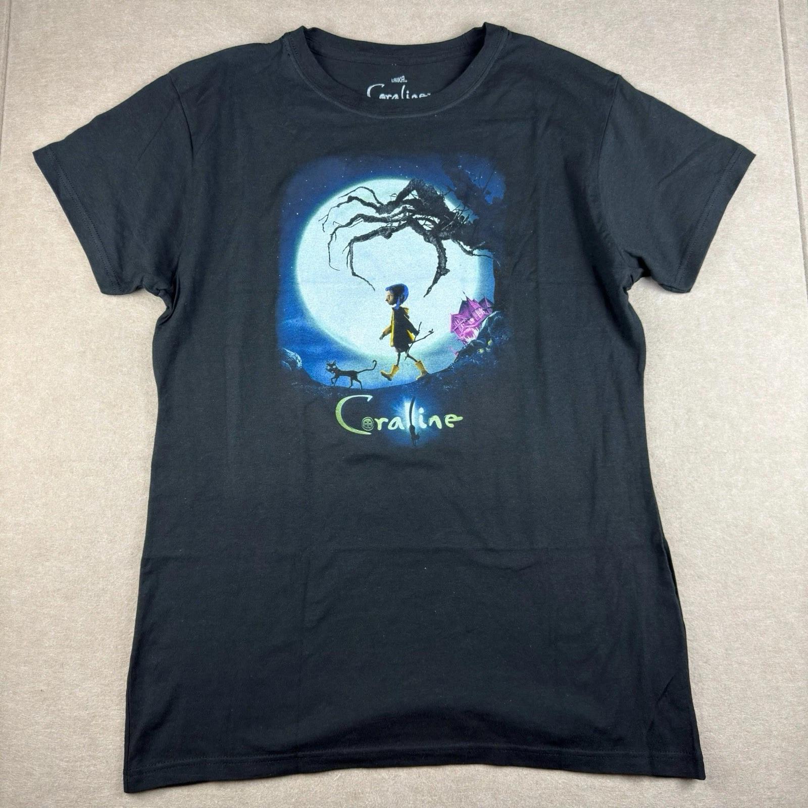 

Coraline T Shirt Women’s 3X Black Horror Halloween Movie Tee Ripple Junction 2XL