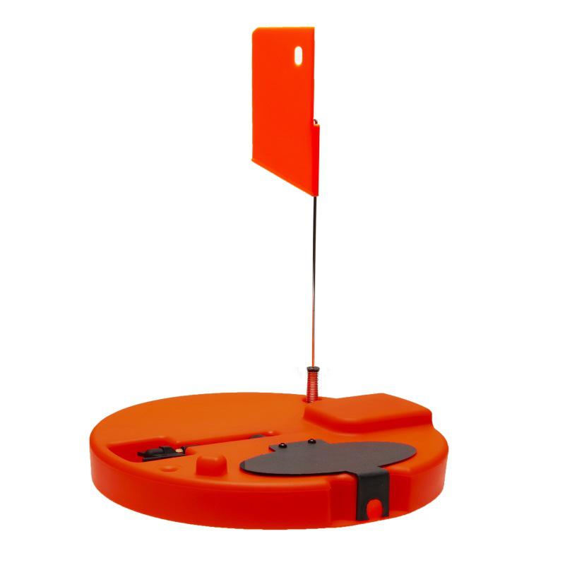 Ice Fishing Platform with Auto Flags and Orange-Red Floats - Winter Outdoor Gear with Anti-Freeze Features