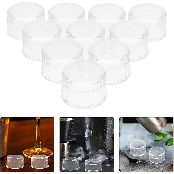 Hemoton 10 Pack Plastic Shaker Cup Tea Shaker Cup Cap Cocktail Shaker Lids