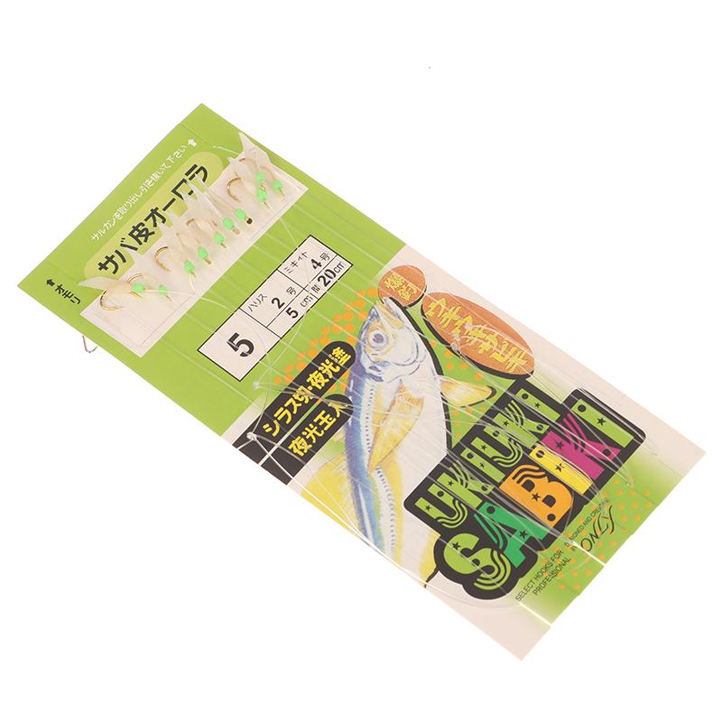 

10 шт./уп. Белый крючок на поводке из биомиметической нити с имитацией рыбьей кожи Apollo Uki Uki Sabiki Белый крючок для ловли рыбы с рыбьей кожей Рыболовный крючок Рыболовный инструмент Hook 5